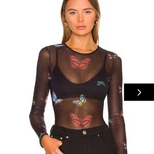 superdown - Ari butterfly mesh top